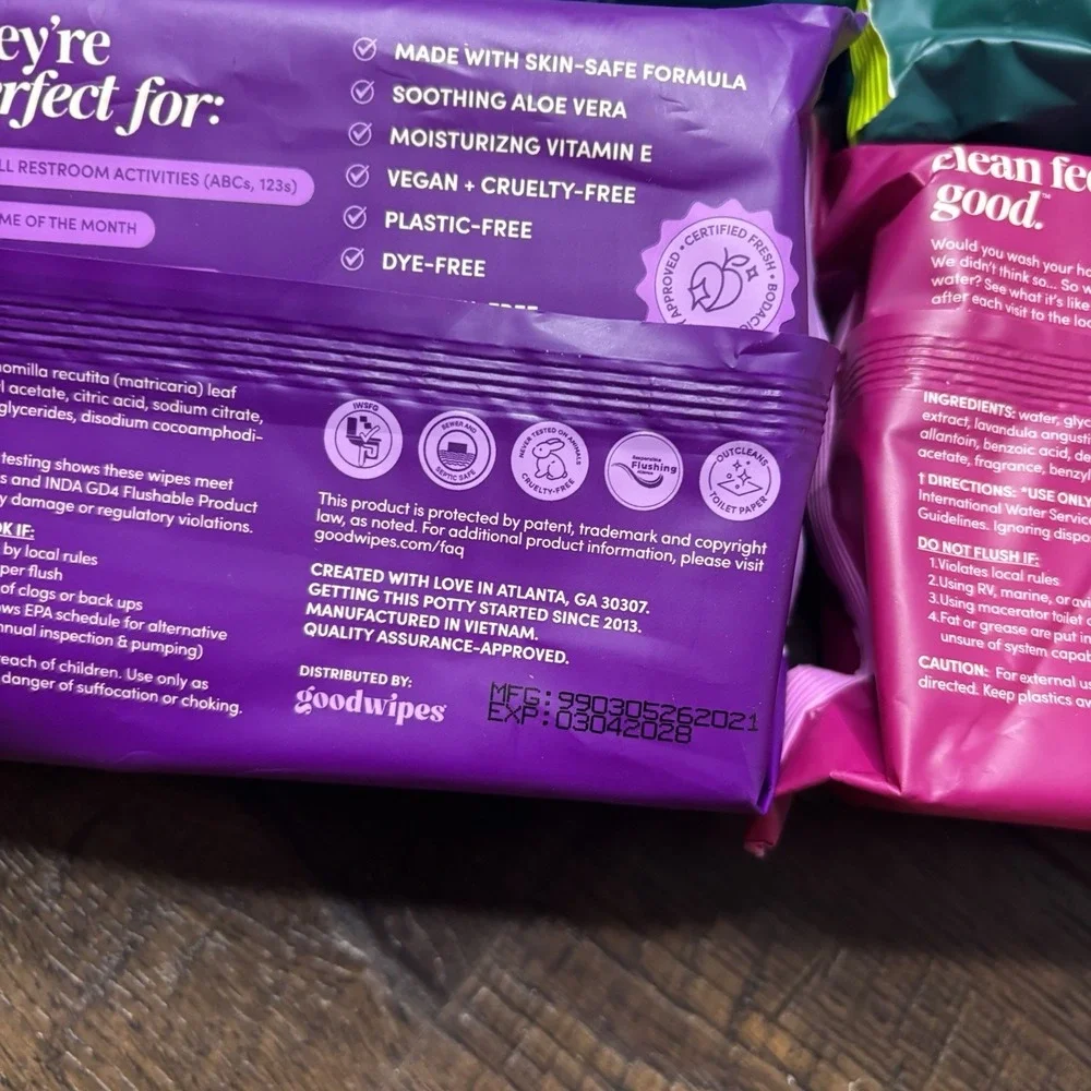 Goodwipes flushable wipes